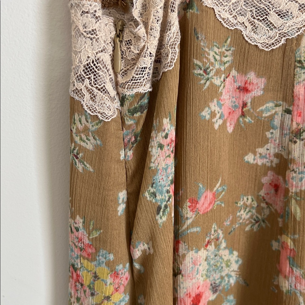 Zara Lace Floral Maxi‎ Dress Romantic Size XS Fairy - Picture 9 of 12